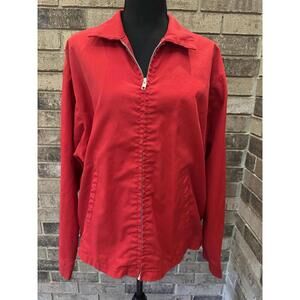 Vintage 1980s K-Brand RED Full Zip Bomber Style Jacket Size XL 62901